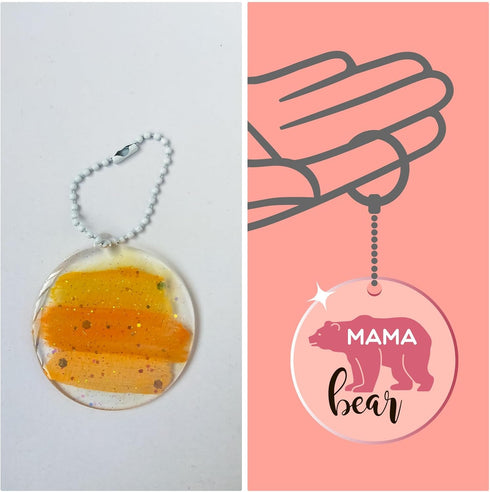 PATIKIL Acrylic Hearts Discs, 10 Pack Plastic Clear Blank Christmas Tree Ornament Keychain Transparent Pendant Hanging Decoration for Custom DIY 5...