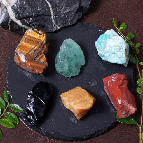 1 lb Bulk Assorted Stones Large 1" Natural Raw Stones Crystal for Tumbling, Cabbing, Fountain Rocks, Decoration,Polishing, Wire Wrapping, Wicca Re...