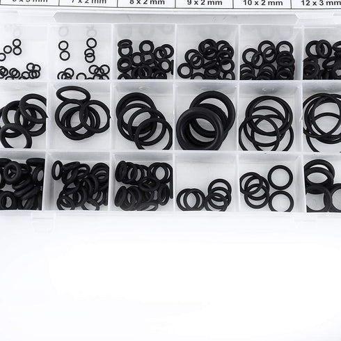 225pcs/18 Sizes Rubber O Ring Kit Washer Seals Gasket Assortment Set for Car Auto Vehicle Repair with Case for Plumbing Automotive General Repair...