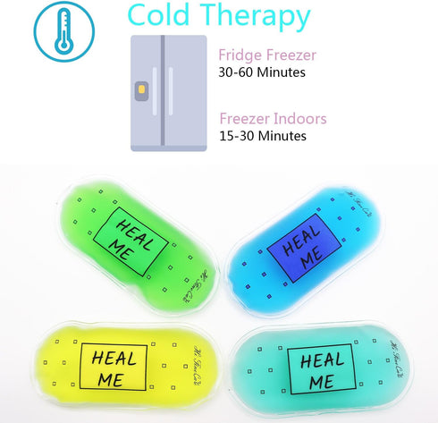 Small Ice Packs, Gel Ice Packs for Injuries Hot & Cold Ice Packs Bulk Reusable Flexible Mini Ice Pack Cold Compress for Pain Relief (4pcs (heal me...