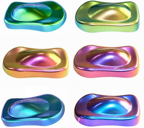 Chameleon Mica Powder, 6 Color Changing Mica Powder for Epoxy Resin, Tumblers, Color Shifting Pigment Powder for Resin Art,Slime,Painting,Concrete...