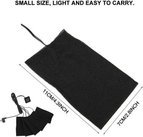 Electric Heating Pad, 5V Electric Cloth Heater, USB Electric Film Heater Pads Heating , Washable Cushion Clothing Fever Tablets for Neck, Back, Ab...