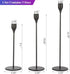 Set of 3 Black Candlestick Holders - Decorative Taper Candle Holders for Home Decor, Wedding, Dining, Party, Anniversary...