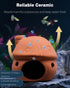 Uniclife Aquarium Mushroom House Fish Tank Decoration Ceramic Mushroom Hut Ornament for Fish Tank Landscape Aquarium Hideout Hideaway Spawning Cav...