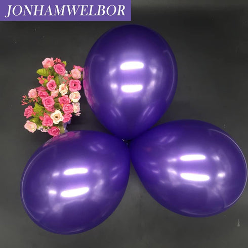 Jonhamwelbor Dark Purple Balloons 12 inch 100 Pack Deep Royal Purple Latex Balloons for Women Girl Birthday Baby Shower Wedding Bachelorette Party...