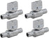 LD Valve- 1/4 Turn Pex Straight Toilet Stop Valve, 1/2-in PEX x 1/2-in PEX, Quarter Turn LF Brass Chrome Plated Pex Str Shut off Valve for Faucet ...