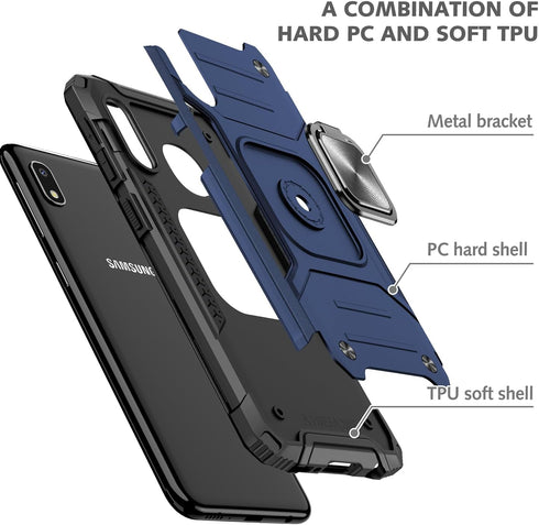 for Samsung Galaxy A10E Case Military Grade Built-in Kickstand Case Holster Armor Heavy Duty Shockproof Cover Protective for Samsung Galaxy A10E P...