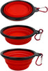 Mr. Peanut's Collapsible Dog Bowls, Set of 3 Colors, Dishwasher Safe BPA Free Food Grade Silicone Portable Pet Bowls, Foldable Travel Bowls for Fe...
