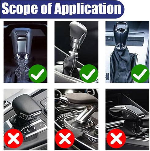2PCS Car Gear Shift Cover, Winter Warm Fashionable Hoodie Car Shift Knob, Auto Decor Interior Accessories Shift Knob for Car, SUV, Truck (Red&Blue...