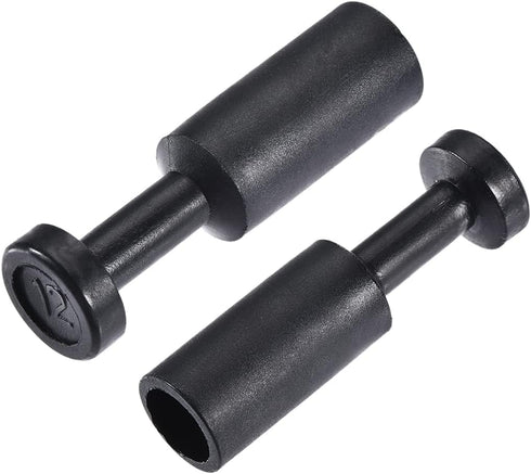 uxcell Push to Connect Fittings, Cap Style Pneumatic Blanking Plugs, Fit for 12mm Inner Dia. Air Hose Tube Pipe, Plastic, Black, Pack of 10...