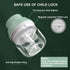 Electric Garlic Chopper Mini, Garlic Masher Crusher, Food Processor Small with Garlic Peeler And Spoon (100ML/3.3FL OZ, Green) 3.1 * 3.1 * 3.9 IN...
