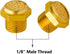 Quickun Pneumatic Muffler Silencer, 1/8” Male Thread Brass Air Exhaust Muffler Sintered Bronze Mufflers (Pack of 3)...