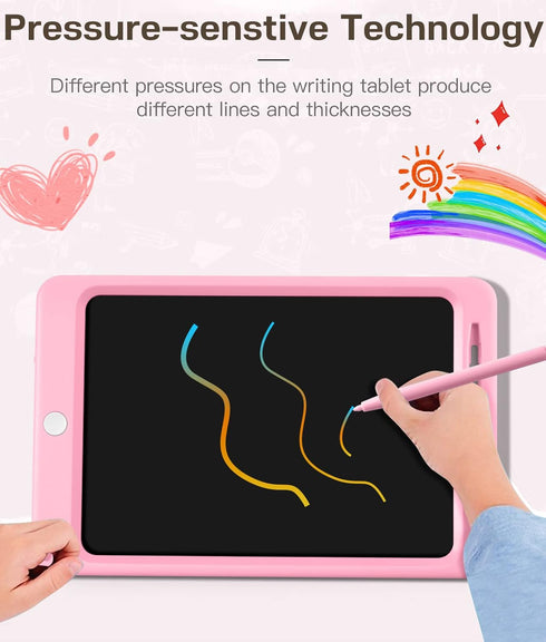 LCD Writing Tablet for Kids, 12 Inch Colorful Doodle Board, Drawing Tablet Writing Board, Toddler Learning Toys for 3 4 5 6 7 8 Years Old Boys Gir...