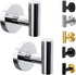 Towel Hooks for Bathroom,2 Packs Wall Mount Towel Holder,Black Matte Wall Robe Hook,Stainless Steel Heavy Duty Door Hanger Towel Hook for Kitchen,...