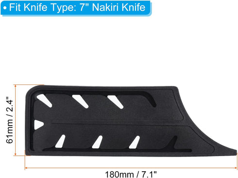 PATIKIL Plastic Safety Knife Cover Sleeves for 7" Nakiri Knife, 2 Pack Knives Edge Guard Blade Protector Universal Knife Sheath for Kitchen, Black...