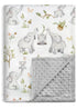 Baby Blankets for Unisex Boys Girls, Super Soft Nursery Minky Blankets with Baby Elephant Design and Dotted Fleece Backing, Printed Bed Throws New...