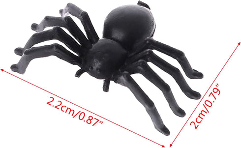 120 PCS Mini Fake Spider?Plastic Black Spider Toys, Simulated Insect Toys for Funny Prank Spider and Joke Halloween Party Supplies...