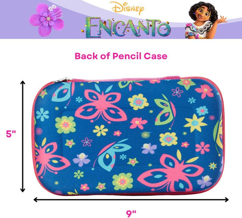 Innovative Designs Disney Encanto Pencil Case Set with Stickers and Gel Pens for Kids, Molded with Zip Closure, Pink...