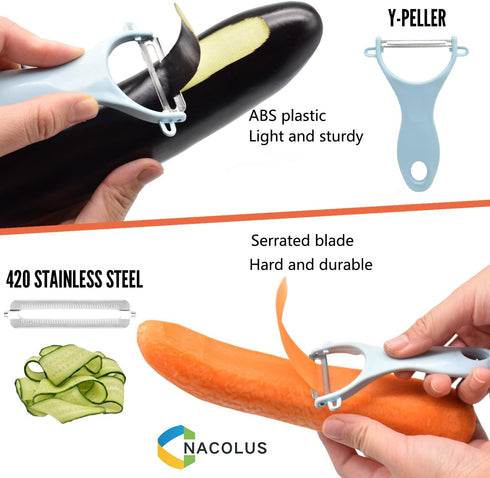 5 in 1 Mandoline Slicer for Kitchen, Vegetable Slicer Multi Blade Potato Chip, Veggie shredder, Vegetable Cutter, Julienne Shredder and peeler For...