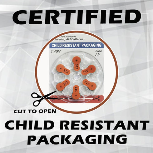 60 Hearing Aid Batteries Size: 312 + Battery Holder Keychain Kit...