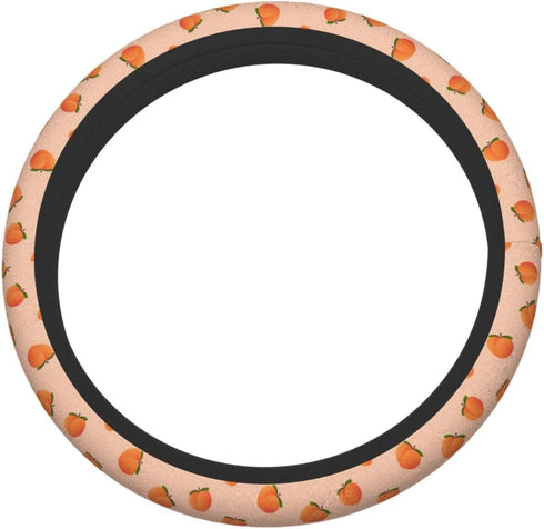 Delerain Peaches Steering Wheel Covers, Anti Slip Elasticity Car Accessories Steering Wheel Protector Universal 15 Inch for Women Man...
