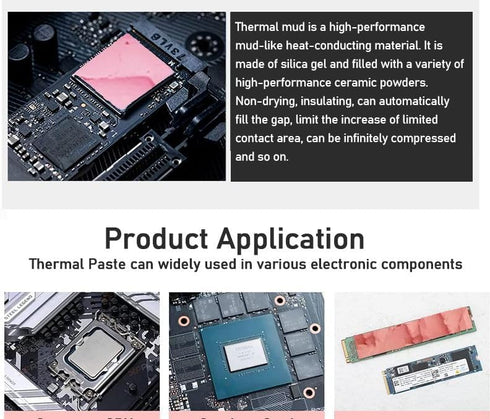 12.8w/mk Thermal Putty for VGA GPU IC Processor Rapid Cooling Thermal Pad Replacement Heat Blocking Putty High Performance (20g)...