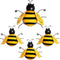 MorTime 4 Pack Metal Bee Wall Art Sculptures Garden Decorations, Hanging Bee Wall Decor Indoor Outdoor Garden Yard Lawn Decor...