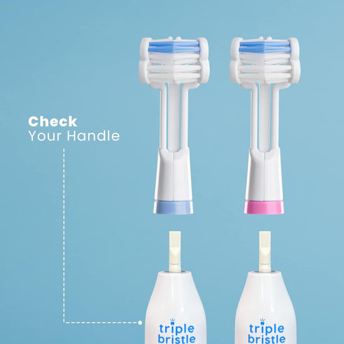 Triple Bristle Replacement Brush Head Refills | Innovative 3 Head Design | Compatible with Triple Bristle Brand Sonic Toothbrush | Color Changing ...