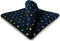 S&W SHLAX&WING Ties for Men Dark Blue with Yellow White Green Matching Pocket Square Only...