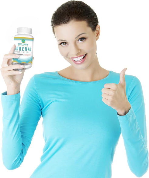 Best Earth Naturals - Adrenal Support for Adults - Holy Basil, B C Vitamins, L-Tyrosine, Rhodiola Rosea Root, Ashwagandha Supplements for Cortisol...