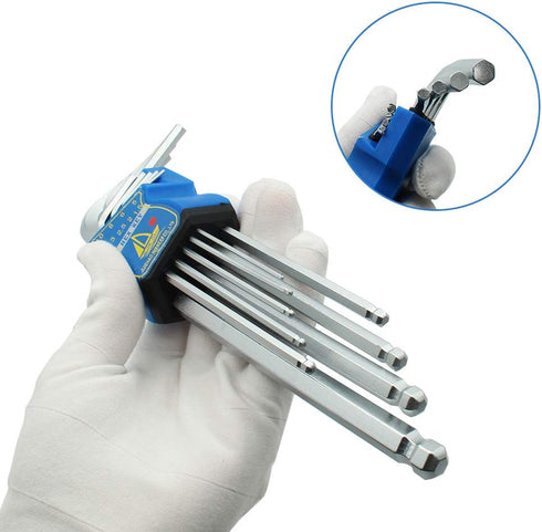 Extra Long Allen Key Set, Durable Hex Wrench Set, Spanner for Repairing/Assembling, Multifunctional Hand Tool/Daily Gadget, 9 PCS...