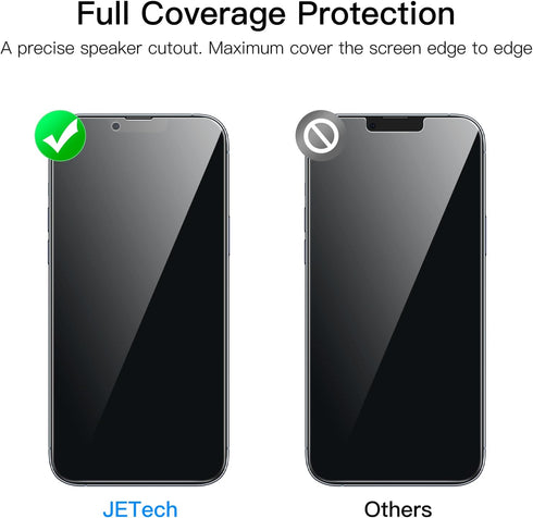 JETech Privacy Full Coverage Screen Protector for iPhone 13 Pro Max 6.7-Inch, Anti-Spy Tempered Glass Film, Edge to Edge Protection Case-Friendly,...
