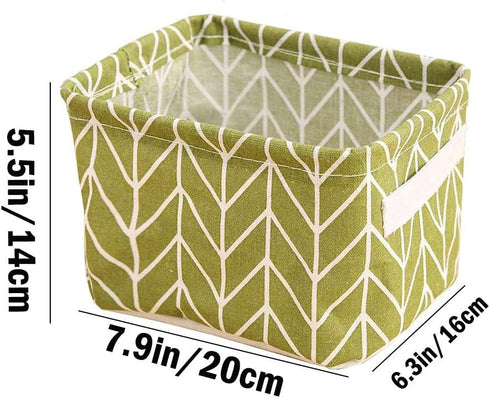 Mini Storage Basket?Pack of 5?- Blend Storage Bins for Makeup, Book, Baby Toy,8x6x5.5 inch Home Decor Canvas Organizers Bag 8x6.3x5.1 inch...