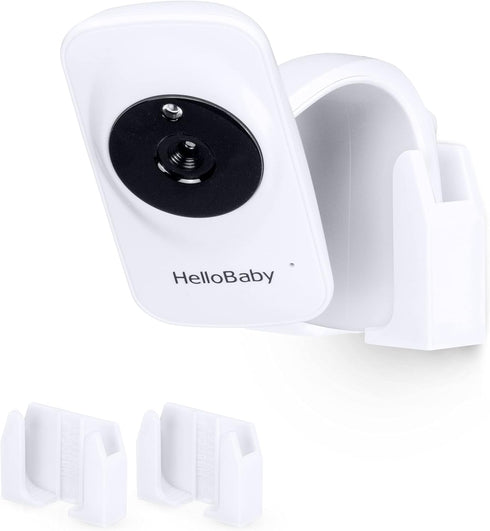 Wall Mount for HB50, (2 Pack), Adhesive Holder for Hello Baby Monitor Camera Installs in Minutes, No Mess Hanger Bracket by Brainwavz (White)...
