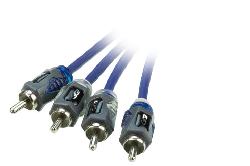 Scosche EFX Rogue R12X4 4-Channel Twisted Pair RCA Interconnect Audio Cables - 4CH OFC Car Stereo, Power Sports & Marine Connector Cable - 12 Foot...