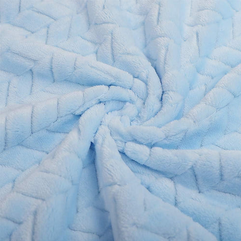 Baby Blanket Flannel, Cozy Throw Blankets for Newborn Infant and Toddler, Super Soft and Warm Receiving Baby Blanket for Crib Stroller (Blue 25 * ...