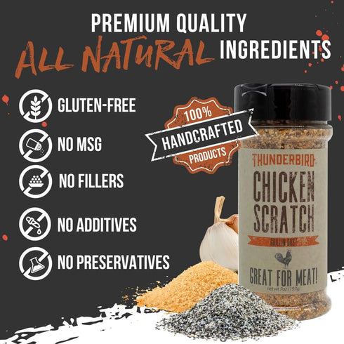 Lane's Thunderbird Chicken Seasoning Scratch, All-Natural Chicken Wings Seasonings and Spices for Cooking, Gluten-Free Chicken Rub Spice, No MSG, ...