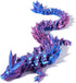 12" 3D Printed Dragon, Articulated Dragon, Crystal Dragon, Dragon Fidget toy, Home Office Decor Executive Desk Toy (Purple)...