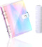 A5 Rainbow Soft PVC Notebook Cover, Refillable Paper PVC Binder, Loose Leaf Personal Planner Binder (A5,R)...