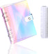 A5 Rainbow Soft PVC Notebook Cover, Refillable Paper PVC Binder, Loose Leaf Personal Planner Binder (A5,R)...