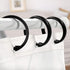 Top-spring Black Shower Curtain Hooks, 12pcs Plastic Shower Curtain Rings, Round O Hooks Hanger for Bathroom Shower Rod (O-Shape(Black))...