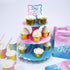 Gender Reveal Cupcake Stand Gender Reveal Party Favors Blue and Pink 3 Tier Cardboard Cake Stand for Girl Boy Party Decorations...