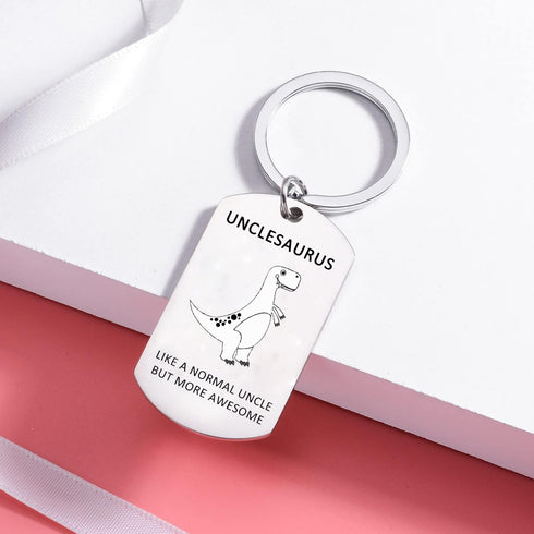 Uncle Gifts Birthday Gifts for Uncle from Niece Nephew Dinosaur Keychain Uncle Keychain Unclesaurus Keychain...