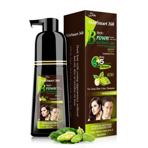No-Stain Hair Dye Shampoo for Men & Women, No-Stain on Skin & Scalp, Natural Ingredients, Ammonia & Parabens-Free, Up to 100% Gray Coverage, Easy ...