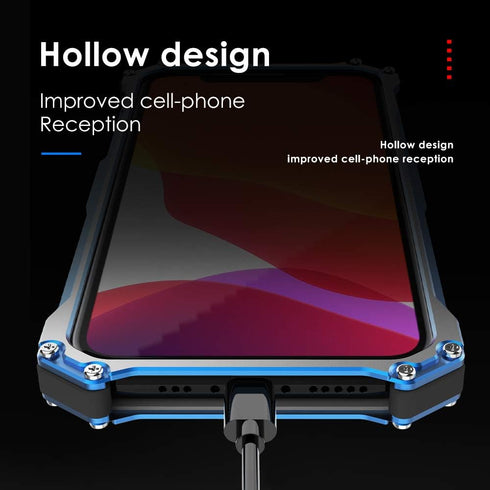 Kowauri Metal Case for iPhone 12 Pro Max,Gundam Aluminum Metal Shock Proof Frame Bumper Double Color Oxidation Aluminum Metal Case Cover for iPhon...