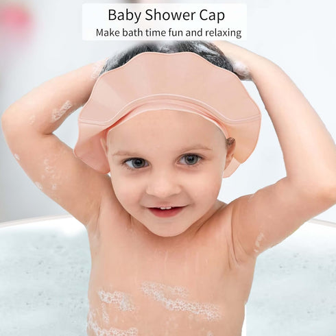 Baby Kids Shower Cap Shower Cap for Kids Shampoo Bath Bathing Hat Silicone Adjustable Washing Hair Shower Bathing Protection Bath Cap for Toddler,...