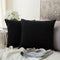 MIULEE Velvet Throw Pillow Covers 18x18 Inch, Pack of 2 - Black, Super Soft Decorative Square Cushion Cases Modern Luxury Home Decor for Sofa, Cou...