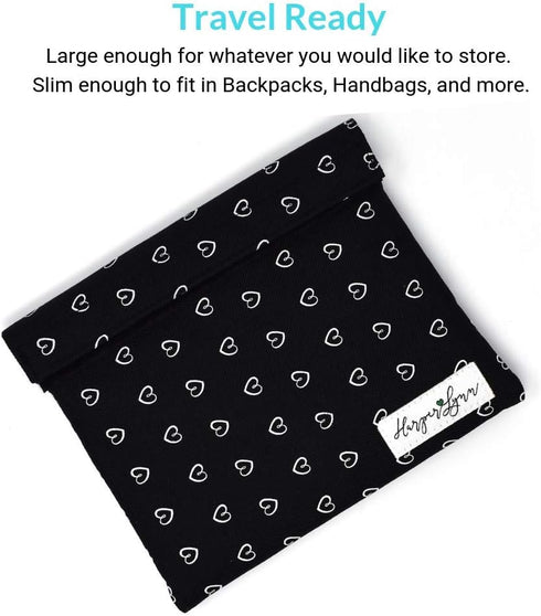 HarperLynn x Formline Smell Proof Bag (Heart Pattern - 7"x6") - Premium Odor Proof Travel Pouch with Mesh Divider - Eliminate Scents w/this Discre...