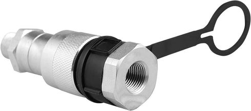 3/8" Hydraulic Quick Coupler Set Replaces Enerpac C-604,Connect and Disconnect Under 10,000 PSI Pressure, with 2 Dust Caps...