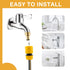 Garden Mixer Tap Hose Fitting Set, 1pcs Hose End Connector 1pcs Tap Adaptor, for 1/2" Plastic Quick Connector and Standard Threaded Tap, for Irrig...